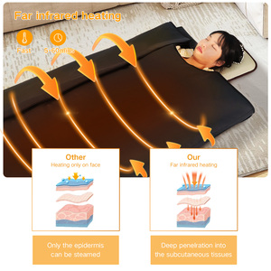 Fuerle ผ้าคลุมซาวน่าทำความร้อน Fir แบบพกพา, ผ้าห่มอินฟาเรดสำหรับสปาซาวน่า - Product Image 3