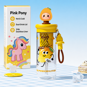Tazza Personalizzata per Bambini, Bottiglia d'Acqua con Disegni Cartoon, Senza BPA, in Tritan, con Coperchio e Cannuccia per Bambini e Scuola - Product Image 2