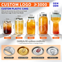Boîte en plastique avec logo personnalisé et couvercle facile à ouvrir en PET pour conteneur personnalisé 500ml 1000ml 200ml 250ml 700ml 300ml 400ml 150ml 350ml 16oz