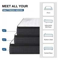 Queen-Size-Matratze, 10 Zoll Hybrid-Memory-Foam-Matratze in einer Box, Druckentlastung, mittlere Festigkeit, CertiPUR-US