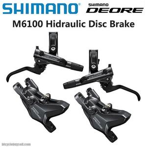 Juego de <span class=keywords><strong>Frenos</strong></span> Hidráulicos <span class=keywords><strong>SHIMANO</strong></span> DEORE <span class=keywords><strong>M6100</strong></span>, Freno de Disco Hidráulico de Resina <span class=keywords><strong>M6100</strong></span> de 1000/1700 mm para Bicicleta de Montaña - Product Image 2
