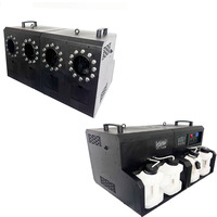 Machine à bulles LED couleur intégrale télécommandée 3000W en plastique à quatre trous, effet fumée et bulles, DMX pour prise, durable