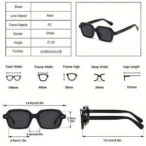 Gafas de Sol Cuadradas Vintage Punk 2025 con Logotipo Personalizado, Protección UV400, Color Jelly, con Remaches, para Hombre y Mujer - Product Image 5