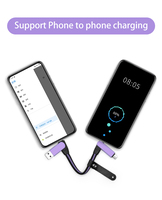 Câble de données porte-clés 6-en-1 USB Type-C en alliage d'aluminium, charge rapide 3A 60W PD, accessoires pour téléphone portable et ordinateur, cadeau d'affaires iOS