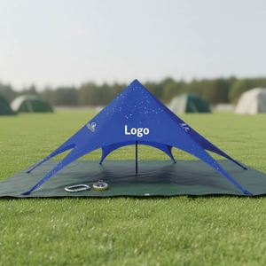 Grande Tente de Plage Hexagonale Multi-personnes, Auvent Araignée, Tente de Sport Extérieure Imperméable avec Cadre en Alliage d'Aluminium, Protection UV - Product Image 1
