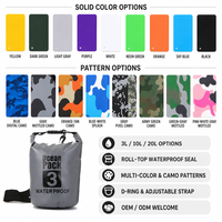 Sac étanche personnalisé en PVC avec doublure en PU, 2L-30L, pour kayak, rafting, natation, plage, camping, séparation sec et humide