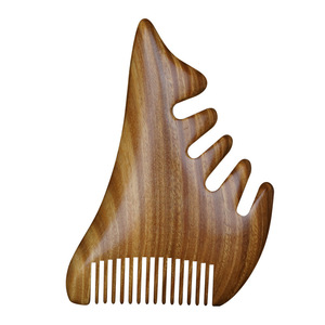 Peine de masaje de palisandro de 12 cm con dientes anchos, de madera maciza, para masaje meridiano y cuidado de la salud del cuero cabelludo - Product Image 5