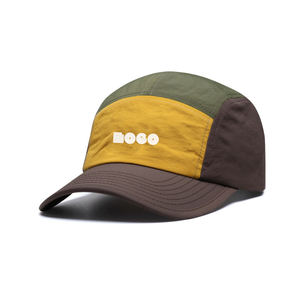 Sombrero de acampada unisex logotipo personalizado verano Casual clásico Hip Hop hombres sombreros secado rápido ala curva 5 paneles campamento gorra ajustada papá sombrero - Product Image 3
