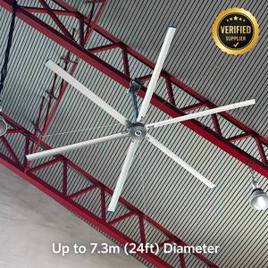 Ventilador HVLS de Accionamiento Directo FJDIAMOND de 20 pies para Estaciones de Tren y Terminales de Aeropuertos, Refrigeración Pública - Product Image 1