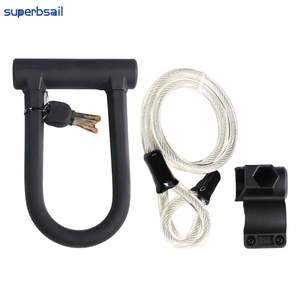 Superbsail vélo U Lock <span class=keywords><strong>vtt</strong></span> vélo de route <span class=keywords><strong>cadenas</strong></span> 2 clés antivol sécurité moto Scooter cyclisme serrure vélo accessoires - Product Image 1