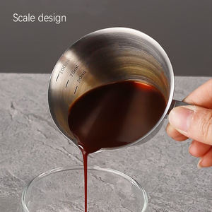 Tasse à mesurer pour expresso en acier inoxydable 304 de 100 ml avec poignée, échelle et bec verseur, outil d'extraction de café pour <span class=keywords><strong>barista</strong></span> - Product Image 4