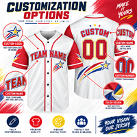 Seragam Bisbol Berkualitas Tinggi Cepat Kering Tahan Lama dengan Kancing, Jersey Bisbol Custom Berbahan Mesh, Kaos Bernapas, Softball Heat-Transfer
