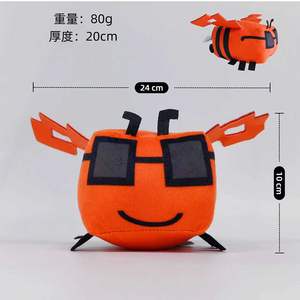Los más vendidos: Juguetes de peluche suaves y geniales de abeja pixelada estilo <span class=keywords><strong>Minecraft</strong></span>, animales de peluche para máquinas de garras, suministro al por mayor para tiendas. - Product Image 1