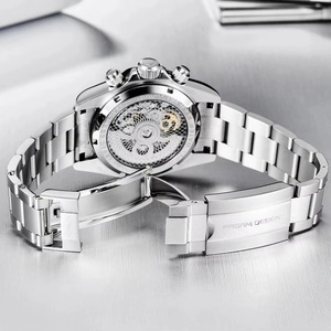 PAGANI DESIGN PD1653 Men Automatic <b>Mechanical</b> <b>Watch</b> Rainbow Rainbow Circle Skeleton Dial Stainless Steel Sapphire Sports <b>Watches</b> - Product Image 3