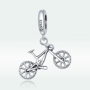 Mode Sterling Silver 925 Mountain Bike Pendentif Charme pour DIY Collier ou Bracelet Fabrication de Bijoux - Product Image 3