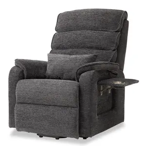 CJSmart Home Powerlift-Stuhl Liegestühle für Ältere Menschen flach liegen Doppelmotor Unendliche Position mit Wärme massage Linkseite Tablette