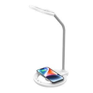 Nouvelles idées de produits 2023 lampe multifonctionnelle de promotion unique de luxe avec chargeur sans fil rapide 15W pour l'étude commerciale de bureau