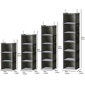 Organizador de Ropa Plegable Colgante de Gran Capacidad, Multicapa, Antipolvo, de Tela No Tejida, Lavable, Estilo Americano - Product Image 4