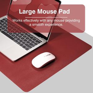 Tapis de bureau et tapis de souris en cuir PU double face avec logo personnalisé - Protection de bureau de jeu de grande taille avec option de taille personnalisée - Product Image 3