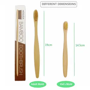 100% Biodegradable Tooth Brush Charcoal With Bamboo Wooden Case Natural Bamboo Toothbrush Soft Bristle