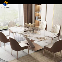 Table en pierre KT STONE populaire pour la maison, ambiance simple, entretien facile, bureau pour un aménagement moderne, salle à manger d'hôtel, marbre