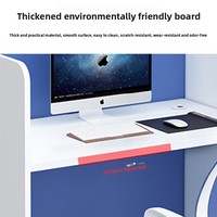 Bureau d'examen scolaire en bois sur mesure avec panneaux de confidentialité 3 faces et écran anti-regard, mobilier scolaire avec tiroir de rangement