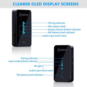 BOYA BY-XM6-micrófono profesional de solapa inalámbrico, Mini condensador para teléfono iPhone, cámara, grabación de Vlog, podcast, <span class=keywords><strong>PC</strong></span> - Product Image 4