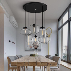 Lampes suspendues colorées modernes Restaurant Coffee Bar Lampes suspendues en verre - Product Image 5