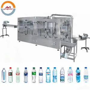 Automatic small scale mineral drinking water bottle filling machine auto pet bottling packaging plant filler line price for sale