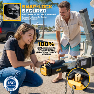 Cerradura de Acoplamiento para Barco/RV de Acero Endurecido Impermeable, Ajuste Universal, Resistente a Impactos de 16000 lb, Antirrobo, Cerradura de <span class=keywords><strong>Remolque</strong></span> de Alta Resistencia - Product Image 5