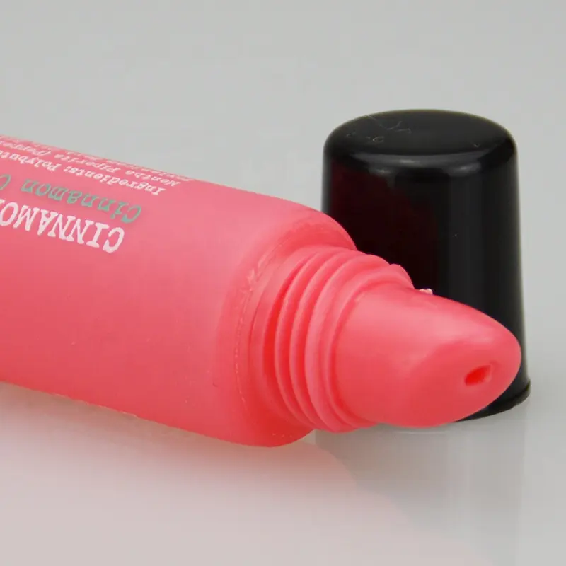 Gloss labial vazio personalizado, tubo de apertar 10ml 15ml para gloss labial, mini tubo macio