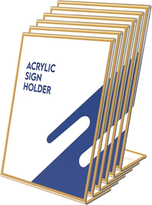 Transparent Double Face En Plastique Transparent Signe Titulaire A4 Bureau Affichage Cadres Photo Usine Acrylique Papier Table Menu Stand - Product Image 2