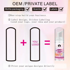 Mousse coiffante pour cheveux bouclés, gel brillant et fixant pour tresses, en gros, étiquette privée OEM/ODM, définition des boucles, mousse coiffante personnalisée - Product Image 6