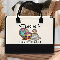 Sac de plage en toile personnalisé avec impression de lettres, motif portable, grand format, sac fourre-tout monogrammé, cadeau pour femme
