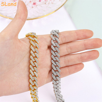 SLand bijoux en gros BOSS couronne pendentif à breloque conception diamant coupe chaîne en or collier femmes pour hommes hiphop rappeur