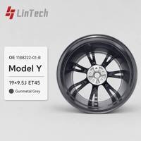 Rin de Aleación de Aluminio Color Gris Metálico LinTech para Tesla Model Y OE 1188222-01-B, Repuesto OEM, Venta al Por Mayor de Autopartes