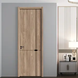 फैक्टरी थोक फैशन लकड़ी के दरवाजे उच्च अंत कार्बन क्रिस्टल इनडोर ठोस लकड़ी के दरवाजे