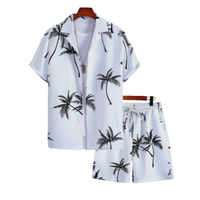 Ensemble décontracté d'été neuf pour homme, style européen et américain, en tricot à séchage rapide, avec chemise à col et short assorti, vente en gros sur mesure