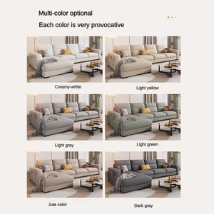 Superventas muebles para el hogar en forma de L motivo tapicería cuero tela sofá modular venta al por mayor precio barato sofá de tela - Product Image 4