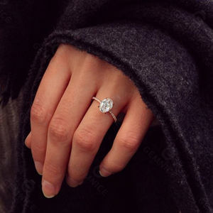 Gemnel ucuz 925 ayar gümüş altın vermeil düğün band narin takı açacağı elmas yüzük - Product Image 3