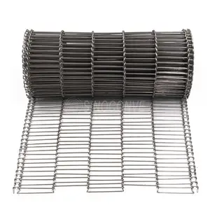 Wire Mesh Conveyor Belt for Pizza Oven / Chocolate Enrober Stainless Steel Wire Mesh Flat Belt