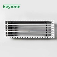 Diffuseur linéaire en aluminium à encastrer, grille de plafond HVAC sans cadre pour plâtre et cloison sèche, pour l'admission et la sortie d'air