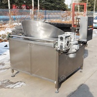 Friteuse automatique à copeaux de plantain frits de grande industrie Noix de cajou Puri Manioc Arachide Fry Machine pour Garri
