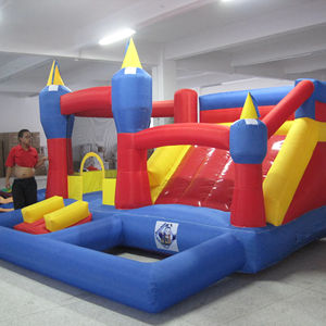 Castillo Inflable de Nailon con Piscina de Pelotas para la Diversión de los Niños en el Parque de Aventuras o Guardería - Product Image 1