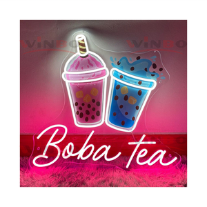 Winbo Tùy Chỉnh Bong Bóng Trà Neon Cho Phòng Ngủ Cửa Hàng Cửa Hàng Trung Tâm Trang Trí Nội Thất Không Thấm Nước Ánh Sáng Ban Đêm USA 12V RGB Dấu Hiệu Bong Bóng Trà Neon Dấu Hiệu - Product Image 2
