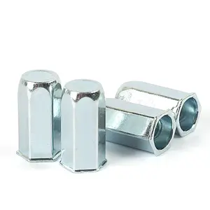 Factory Price Carbon Steel Galvanized Rivet Blind Nut Reduce Head Full Hex Body Close End Rivet Nuts With High Quality
