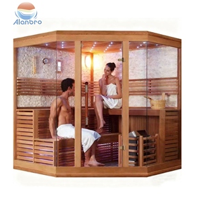 Sauna infrarouge lointain électrique moderne de luxe, vapeur sèche, bois massif, panneau de commande informatique, vente en gros d'usine, salle de sauna - Product Image 2