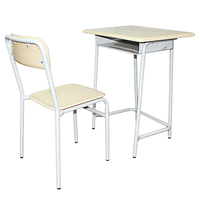 Bureau et chaise d'étudiant en contreplaqué Ensemble de table d'étude de haute qualité Table et chaise de salle de classe