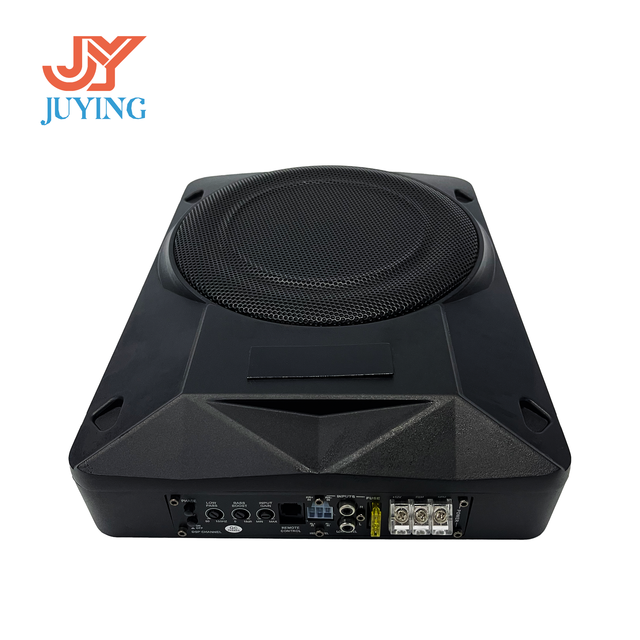 10 Inch Active Under Seat Car Subwoofer Speaker Slim DC 12V Single Coil 300W RMS Customizable Appearance Factory Direct