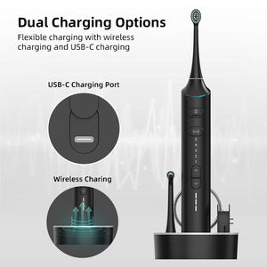 Flosser d'acqua e spazzolino elettrico Combo 2 in 1 ricarica Wireless portatile acqua dentale Flosser - Product Image 5